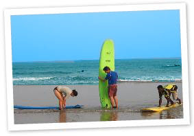 Getting ready to learn how to surf